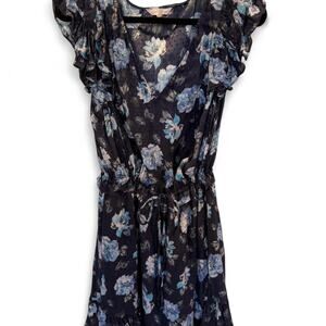 Navy blue floral dress Rebecca Taylor